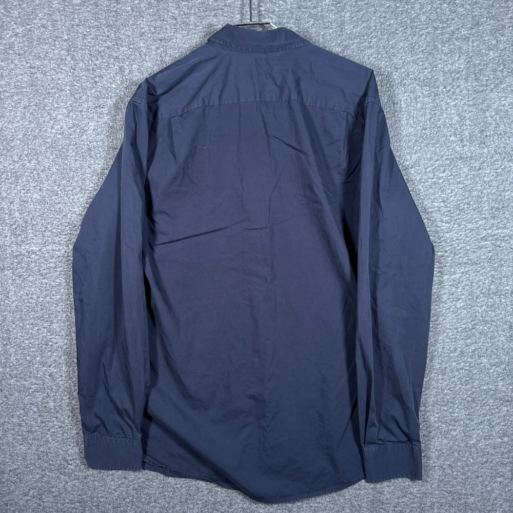 Teddy Stratford Shirt Mens 5 XL Black Long Sleeve Button Zip Fit Cotton - Picture 9 of 10